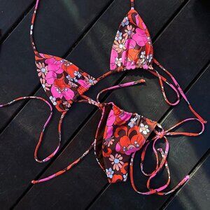 Tia Floral Triangle Bikini Top & Bottom
